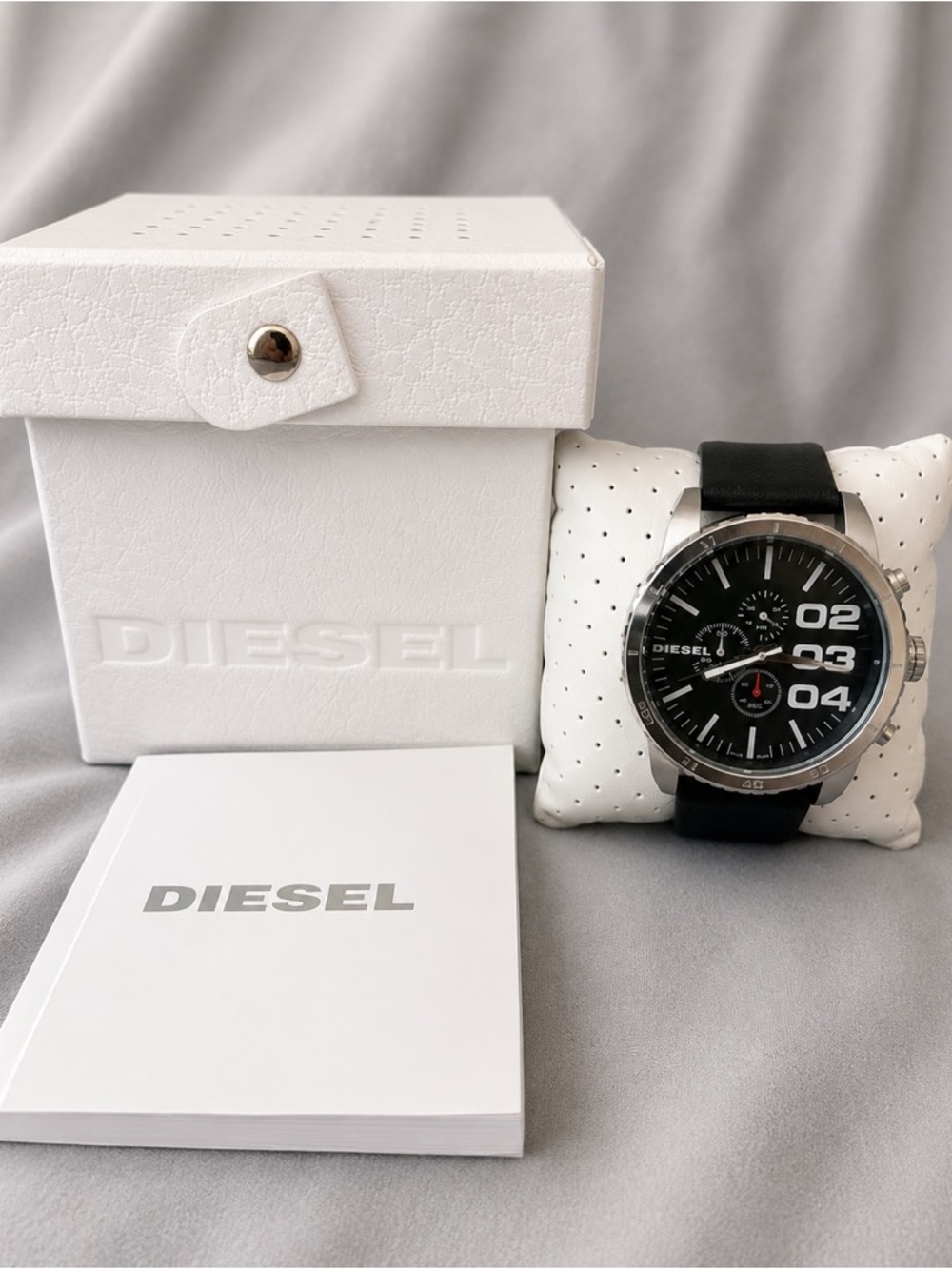 Diesel Black and Silver Chronograph Watch